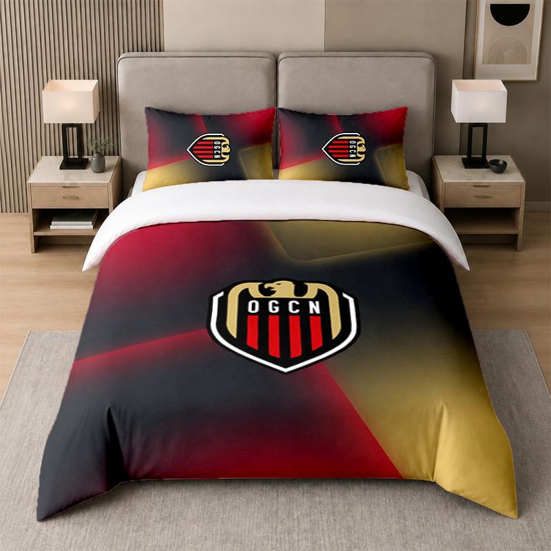 3Pcs Bedding SetOGC Nice FC Soft Bed Sheet and Two Pillowcases Home Bedroom Decor