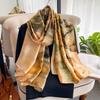 Style 180*90CM Fashion Dustproof Big Bandanna Popular Satin Finish Silk Shawls Scarves Luxury Print Sunscreen Beach Towel