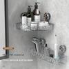 Ripple Suction Cup Storage Rack Bathroom Sink Washbasin, Suction Cup Wall Mounted Non Perforated Bathroom Storage Rack