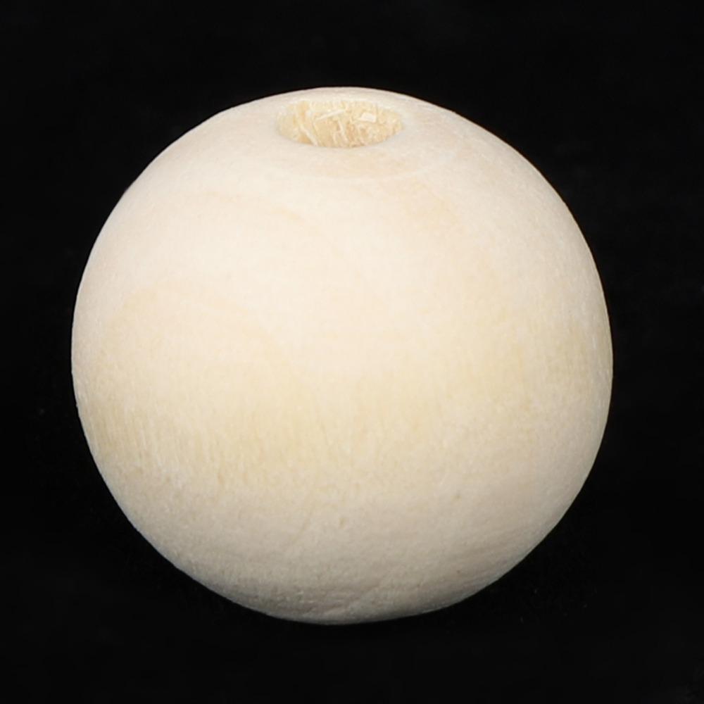 100Pcs Diameter 20mm Unfinished Loose Wood Spheres Kids DIY Handmade Toy Accessories