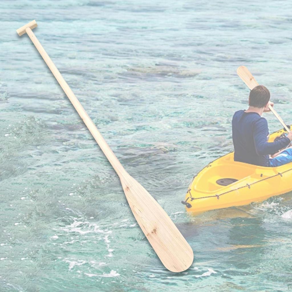 Wood Paddle Decoration Craft Handheld Unfinished Dragon Boat Oar for Kayak