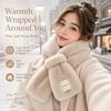 Thick Plush Fur Scarf Faux Rabbit Collar Scarf Elegant Cross Style Shawl  Women