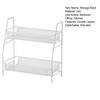 Double Layer Storage Rack with Side Storage Basket Hollow Mesh Iron Detachable Stable Anti-skid
