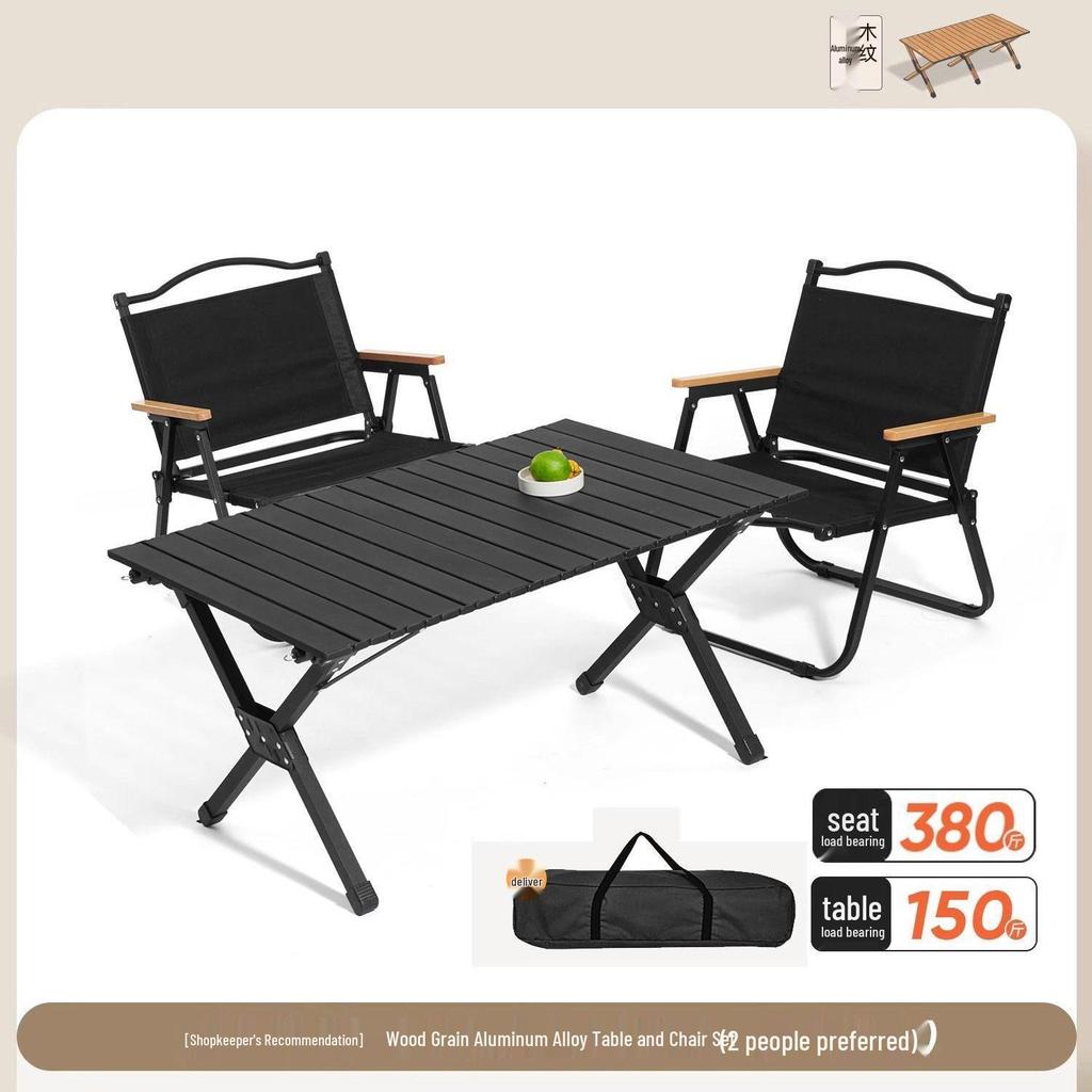 Складной металлический набор стола и стульев для использования на открытом воздухе - Идеально подходит для кемпинга, патио, ночных рынков и уличной торговли