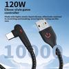 Быстрая зарядка 120 Вт, USB на C кабель, нейлоновая оплетка, дизайн с изгибом 90°, Type-C кабель для быстрой зарядки и передачи данных для телефона