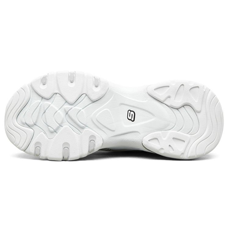 Skechers DLites 3.0 Тканевые Удобные Повседневные Низкие Кроссовки Lifestyle Женские Белый Черный 896025-WBK