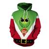 Winter Christmas sweatshirt cos, Green-Haired Monster merchandise, Grinch digital printed sweatshirt hoodie