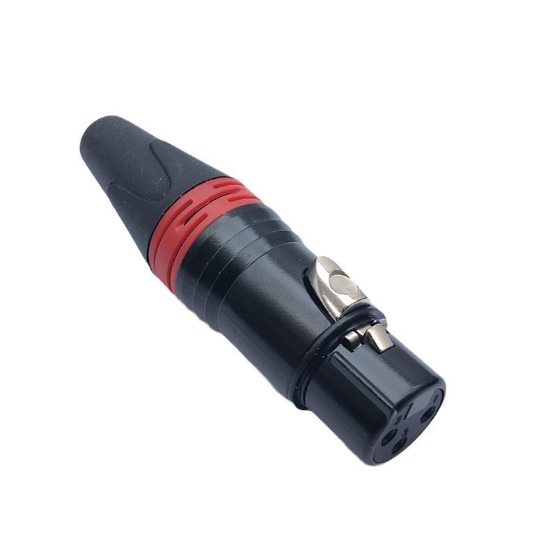 Черный медный XLR 3-контактный штекер (папа и мама) для сабвуфера