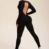 Cross-Border Hot-Selling Moisture-Wicking Breathable Seamless Backless High-Elasticity Tight-Fit Yoga Jumpsuit