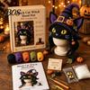 Parent Child Art Project Highland Cow Hat Crochet Kit, Halloween Pumpkin Spider Hood DIY Kit Handmade Craft for Adults Teens Theme