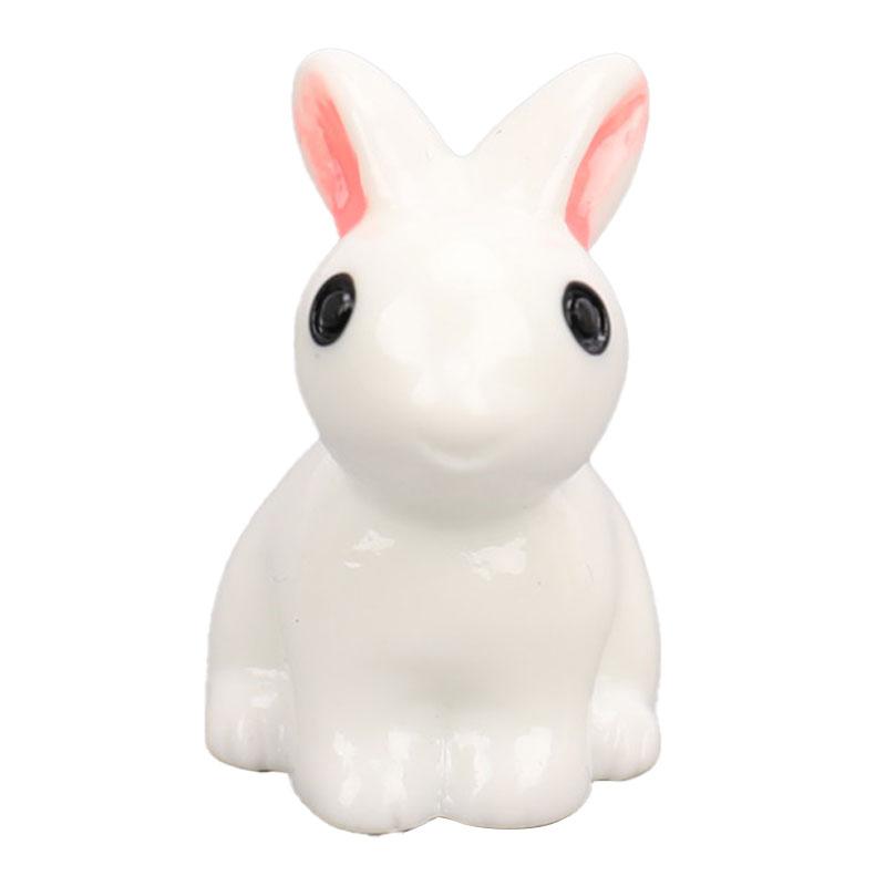 Пасхальное украшение, миниатюрная фигурка зайца, изделие из смолы, мини-кролик, садовый орнамент