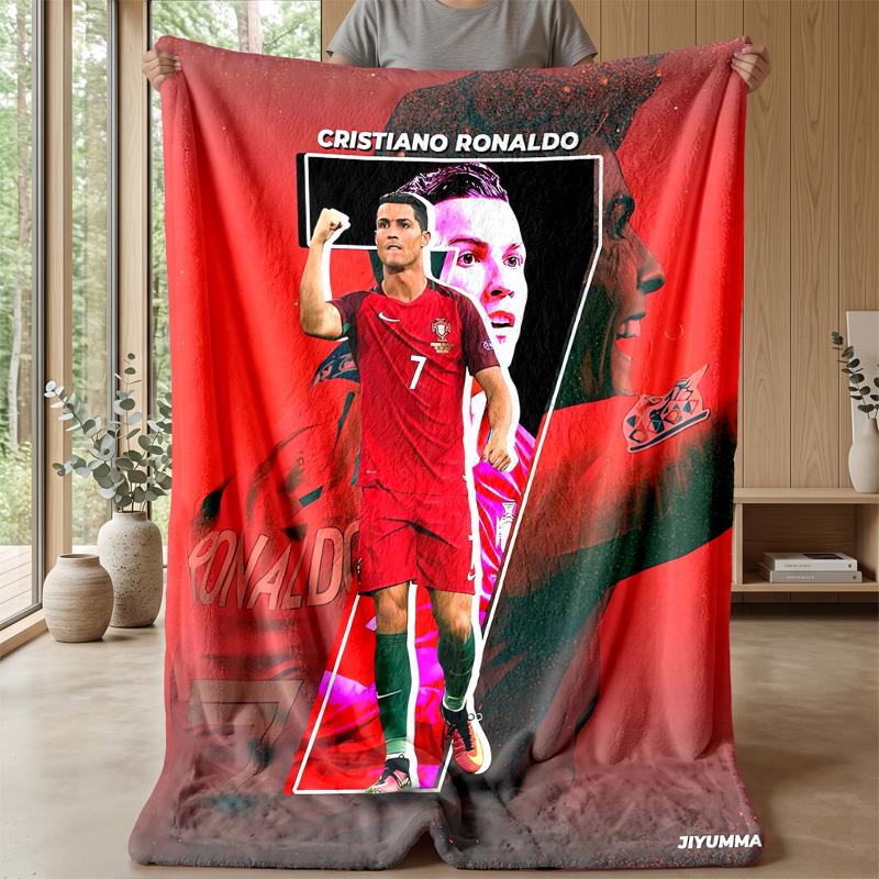 Cristiano Ronaldo Theme blanket Soft Flannel Blanket Plush Throw Blanket Cozy Sofa Bed Blanket for Home Decor