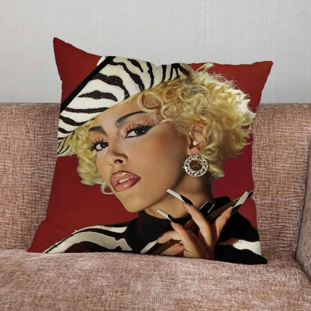 DDoja Singer CCat Print Pattern Sofa Cushion Cover Pillowcase Home Party Car Bedding