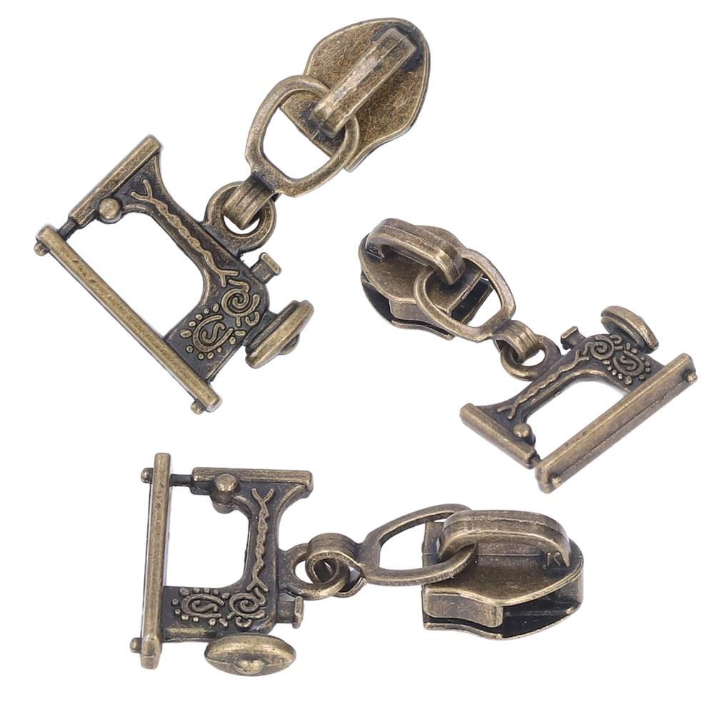 10PCS Zinc Alloy Zipper Pull Heads Metal Material Zipper Sliders Metal Zipper Pulls  For Clothing