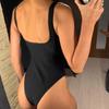 Sexy High Cut Women Swimwear Ribbed Underwired One Piece Swimsuit Female Bather Bathing Suit Swim Lady Bodysuit