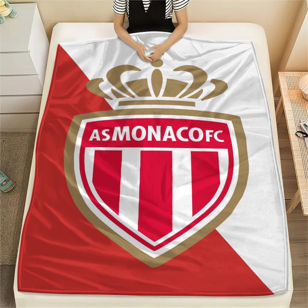 1PC AS Monaco F Print Flannel Blanket, High quality Comfortable for All Seasons, Home Decor, Warmth and Comfort, Perfect for Christmas Gifts