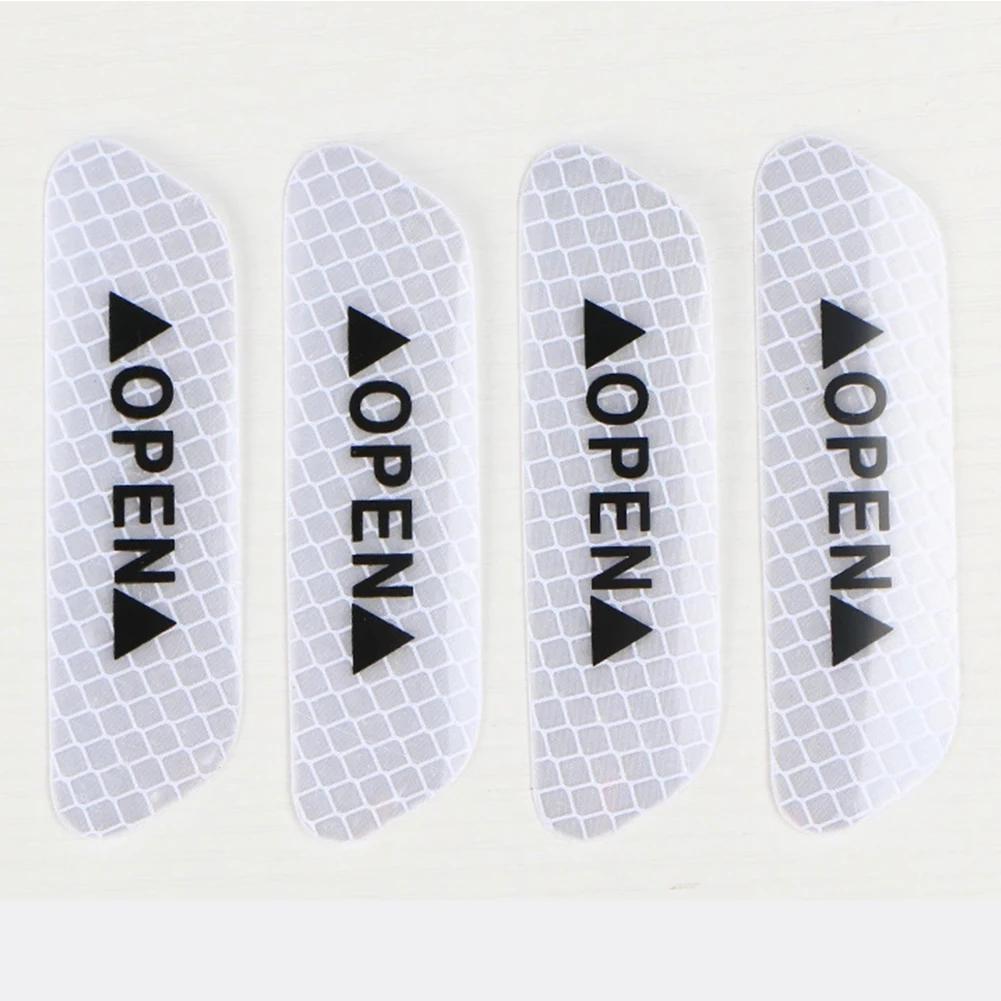 2Pcs Car Safety Warning Decal Mark Car Reflective Stickers Tape Reflective Strips Car Accessories Exterior Car Reflector Sticker