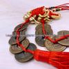 Five Emperors Coins Wooden Gourd Door Threshold Stone with Brass and Copper Ancient Coins for Entrance Solution