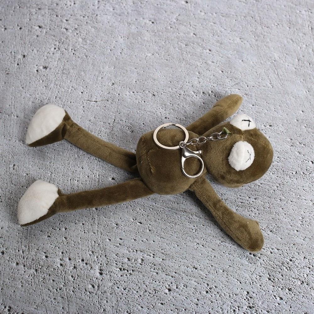 Long Legged Frog Backpack Pendant Ugly Cute Keychain Key Ring Jewelry Bag Doll Keychain  Key Holder