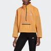 Adidas Куртка Adapt с полумолнией и воротником-стойкой, спортивная куртка для бега, женская куртка, оранжево-желтая GN1903