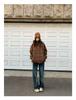 Men's Oversized Japanese Retro Striped Woolen Half-Zip Hoodie Sweater for Autumn/Winter
