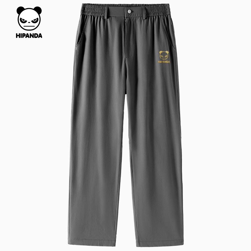 Hello Hipanda, Panda high-end fashion ice silk cool feeling loose straight leg pants