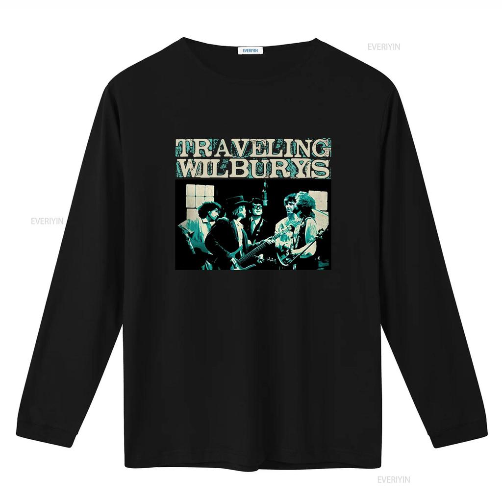 The Traveling Wilburys Performing Official Band Mens T Shirt Rock Music Fans Cool Design vintage Washed streetwear homme Soft