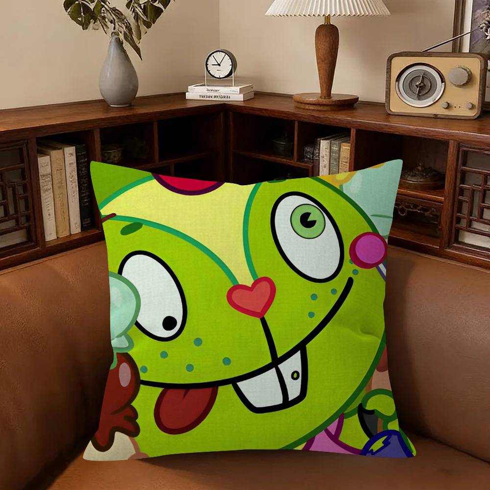 Anmie A-Happy Tree Friends-S Pillow Cover Sofa Cushion Cover Home Room Decoration Children Gift