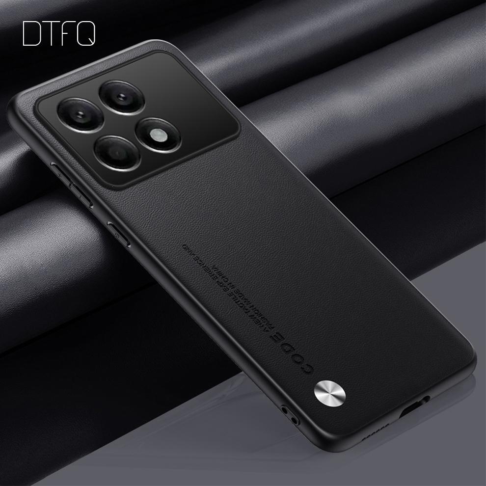 Для POCO X6 Pro 5G чехол кожаный узор задняя крышка Coque Funda противоударный роскошный кожаный чехол для Xiaomi POCO X6 Pro