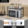 Extendable Microwave Stand Heavy Duty Over Microwave Oven Rack Multi-Function Kitchen Storage Shelf for Home Kitchen Countertop