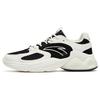 New Anta Millennial Wear Resistant Low Top Chunky Sneakers Women's Black White 122328892-1