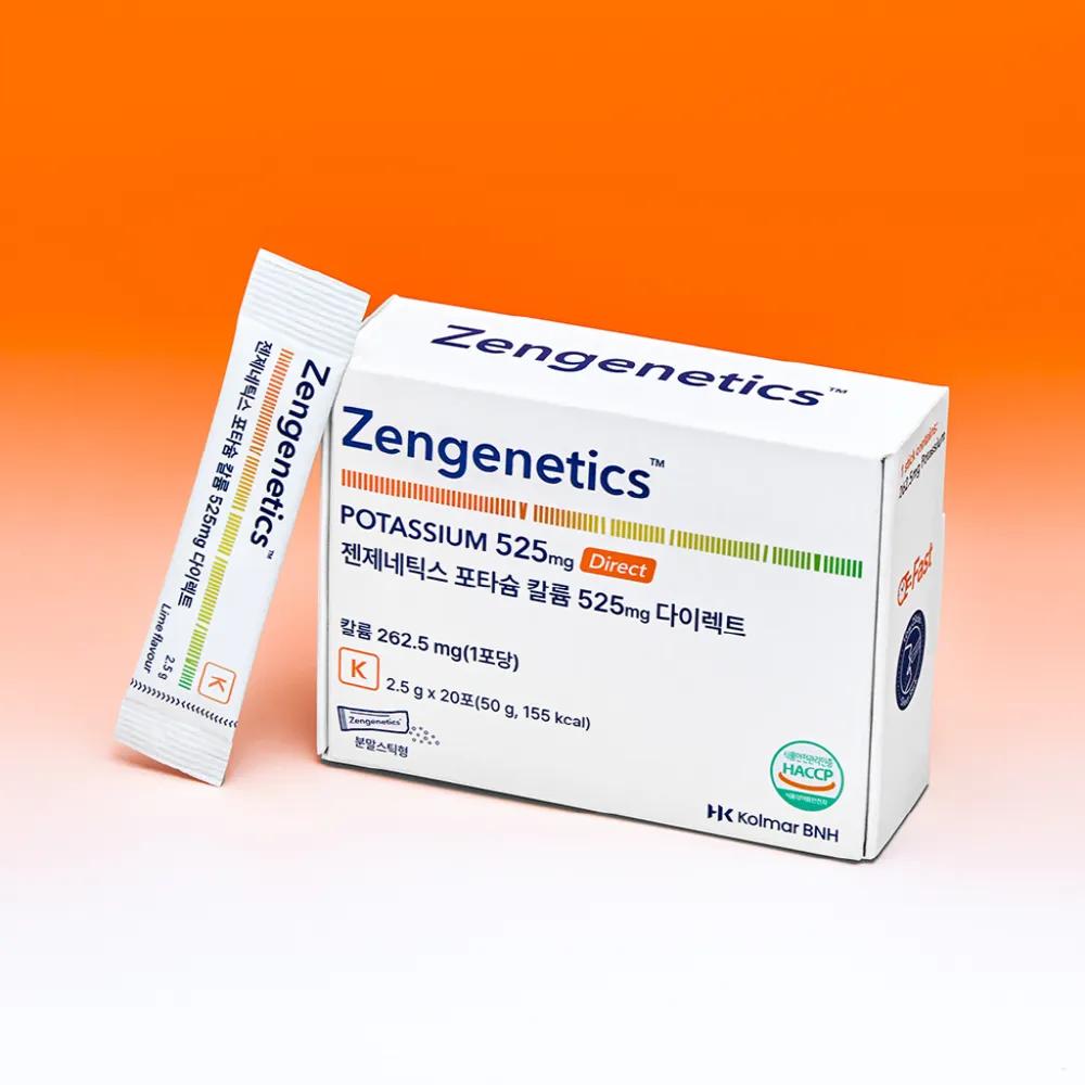 Zengenetics Potassium 525mg Direct 20 Sticks (10-day supply)