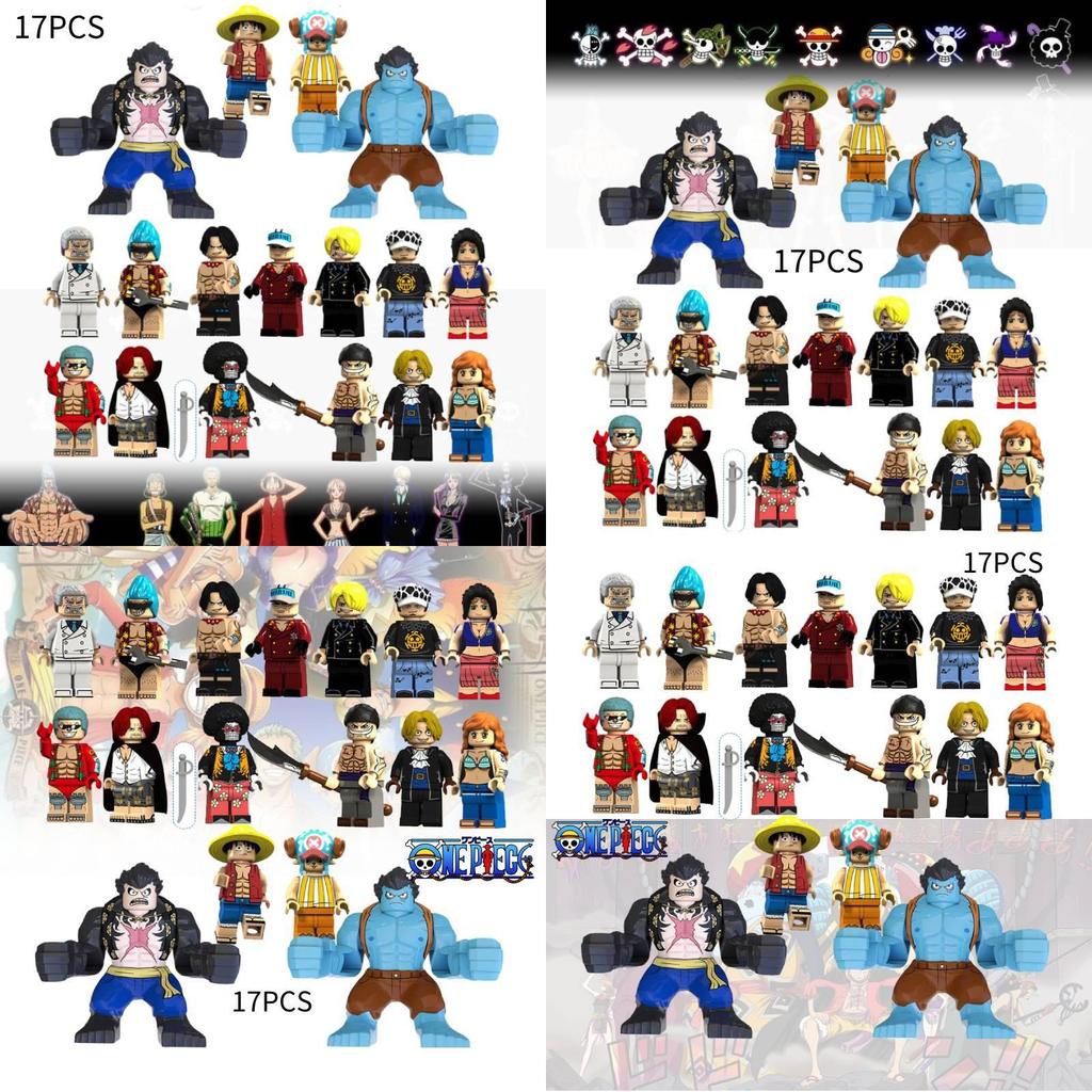 Коллекционный набор игрушек One Piece Король пиратов Шанкс Белоус Эйс Сабо Кошмарный Луффи и Манки Д.. Конструктор Луффи