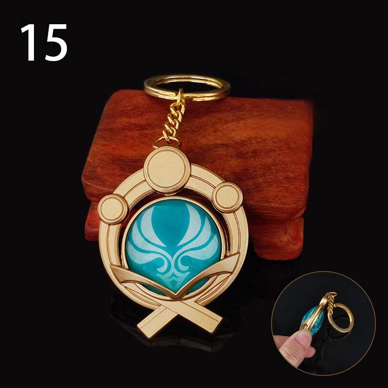 1 шт. Vision Lnazuma Eye Of Original God игрушка брелок светящийся брелок игра Genshin Impact 7 Element Weapons Ganyu