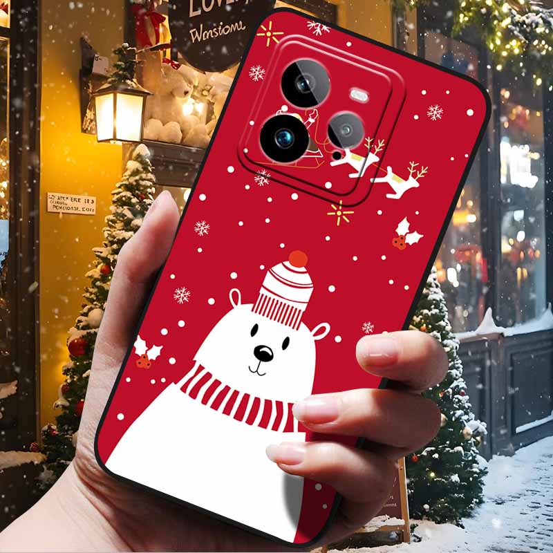 Рождественский чехол для Realme GT7 Pro Чехол GT 6T GT5 3 2 Neo6 SE Neo5 Мягкий ТПУ Силиконовый чехол для телефона для Realme GT6 GT6T Funda Neo 2 3