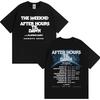 The Weeknd After Hours Til Dawn 2026 Европейский стадионный тур Графические унисекс хлопковые модные хип-хоп оверсайз уличные футболки