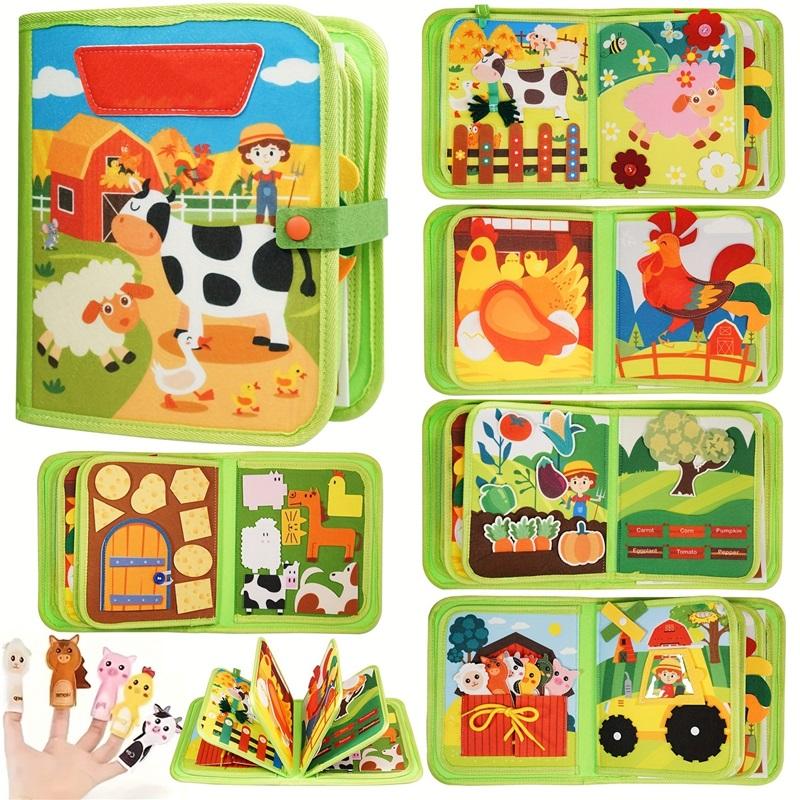 Educational Plane Toys Busy Board - Motor Skills Learning Busy Book Quiet Activity Sensory Toy for Boys & Girls Birthday Gift