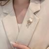 Pearl Ginkgo Leaf Brooch High-end Women's Exquisite and High-end Design Sense Suit Sweater Brooch