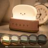 Bread Machine Night Light USB Charging Dimming Lighting Table Lamp Creative Bedroom Sleep Decoration Portable Ambient Light