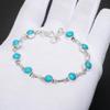 Turquoise Gemstone Handmade 925 Sterling Silver Bracelet Natural Turquoise Gemstone Turquoise Jewelry Bracelet For Gifts
