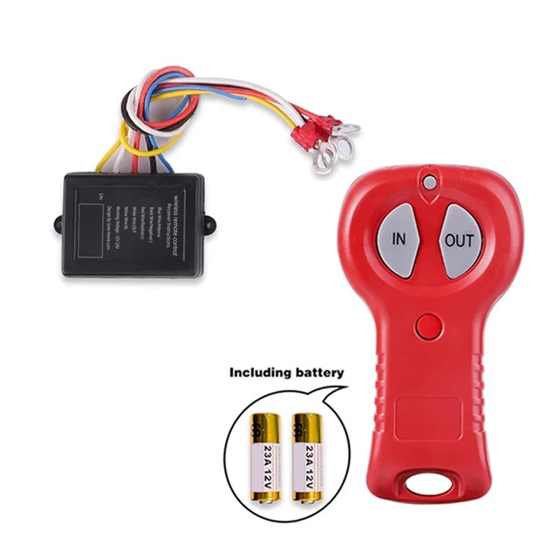 Winch Remote Receiver 12V 24V Wireless Control Set For Electric Winch Remote Control Kit For Jeep Off-Road ATV Truck