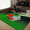 Green And Red Soccer Emblem Printed Office Carpet Chair Cushion  Entryway Rug, Rugs for Living Room, Bedroom Christmas gifts