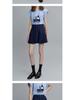 ELLE Design Women's Elegant Pleated High-Waisted A-Line Skirt, Summer 2025 Petite Slimming Short Skirt