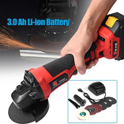 21V Может заряжаться беспроводным способом Бесщеточная 3.0Ah Литий-ионная Аккумуляторная УШМ 100мм Шлифовальный ручной инструмент Углы