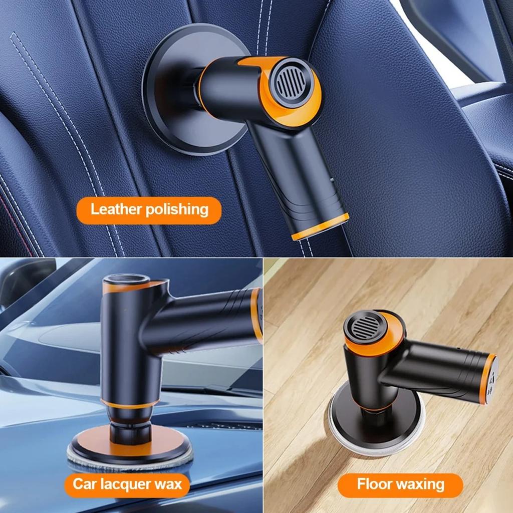 Wireless Car Polisher 4000mAh Cordless Dual-Speed Buffer Scratch-Free Soft Pad Home Auto Waxing Machine