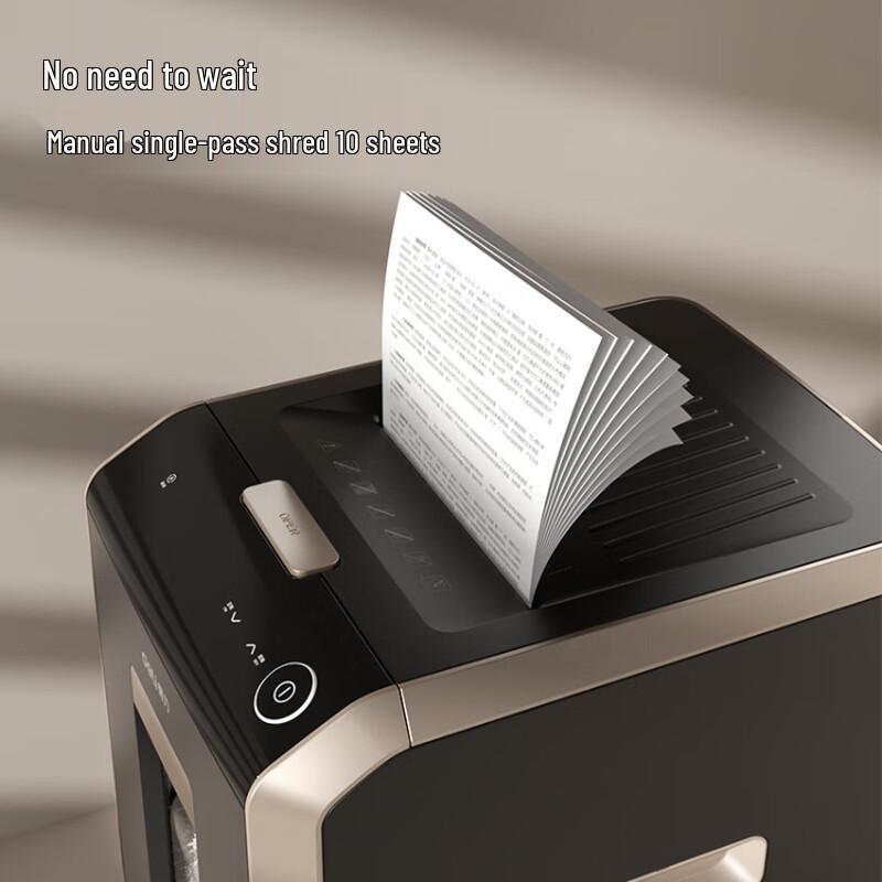Deli G1 Commercial 8-Sheet P-5 Cross-Cut Paper Shredder CN plug (adapter included)