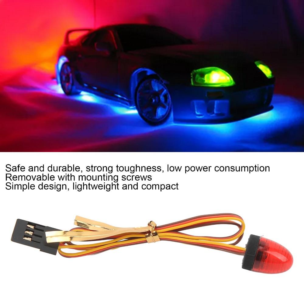 5 Light Modes Rc Car Warning Light Ultra Bright 3 Pin Plug Led Warning Light Simulation Police Lights For 1/10 Rc Car