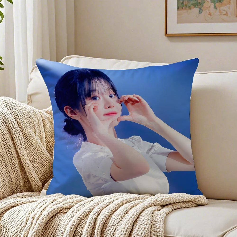 Idol Kpop QWER HHina Cushion Cover Pillowcase Antidustmite living Room Sofa Decor Cushion Room