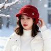 Warm Knitted Hat Thickened Ponytail Hat Fashion Winter Hat  for Women