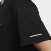 Nike Мужская быстросохнущая футболка-пуловер с круглым вырезом, однотонная, с коротким рукавом, черная